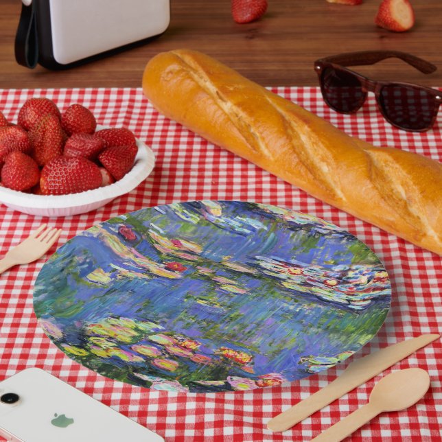 Monet - Water Lilies, 1916, Pappteller (Picknick)