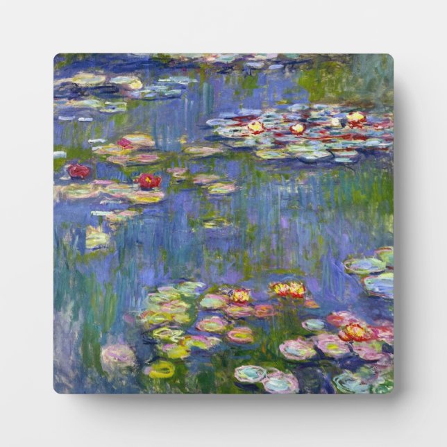Monet Water Lilies 1916 Plaque Fotoplatte (Vorderseite)
