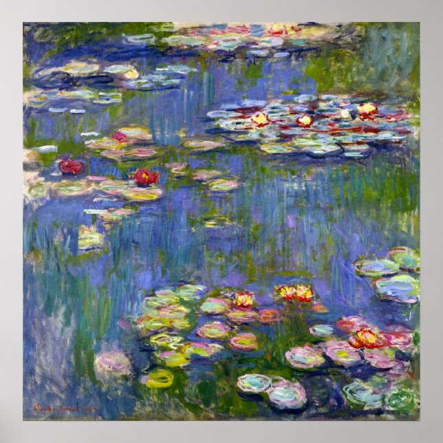 Monet Water Lilies 1916 Poster (Vorne)