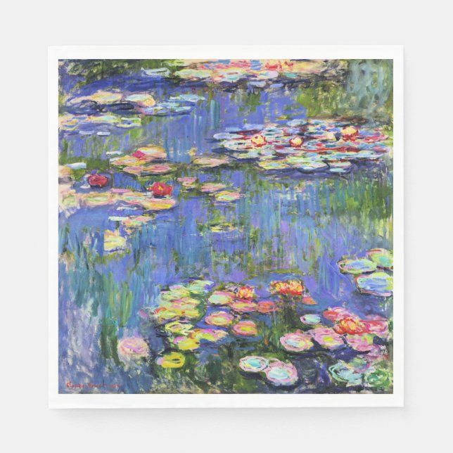 Monet - Water Lilies, 1916, Serviette (Vorderseite)