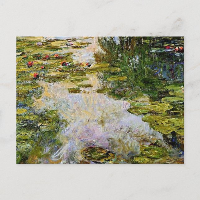 Monet - Water Lilies 1917-1919 Postkarte (Vorderseite)