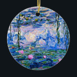 Monet: Water Lilies 1919, berühmtes Gemälde Keramik Ornament<br><div class="desc">Claude Monet: Water Lilies Red,  1919,  schönes Kunstwerk</div>