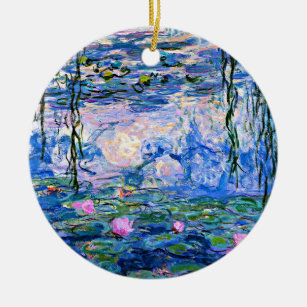 Monet: Water Lilies 1919, berühmtes Gemälde Keramik Ornament