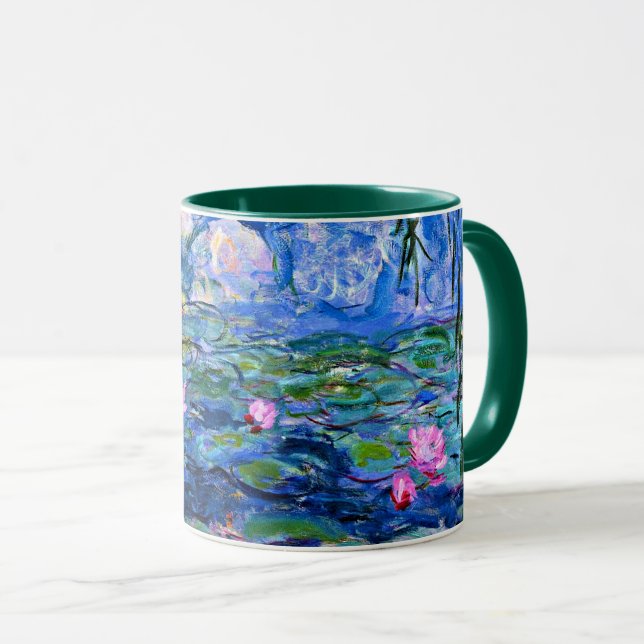 Monet: Water Lilies 1919, berühmtes Gemälde Tasse (VorderseiteRechts)