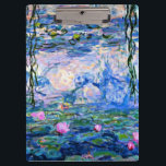 Monet - Water Lilies, 1919 Klemmbrett<br><div class="desc">Claude Monet 1919 Gemälde,  Water Lilies</div>
