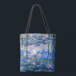Monet - Water Lilies, 1919, rosa<br><div class="desc">Claude Monets Gemälde von 1919, Water LIlies (pink), Tote Tasche.</div>