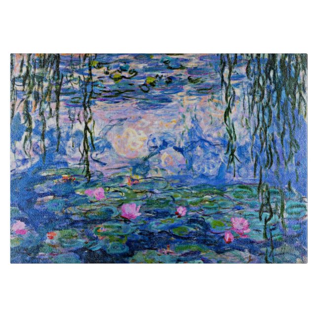 Monet - Water Lilies, 1919, rosa, Schneidebrett (Vorderseite)