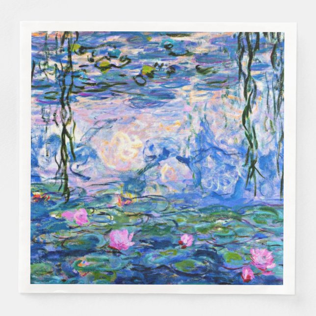 Monet - Water Lilies, 1919 Serviette (Vorderseite)