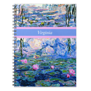 Monet - Water Lilies 1919 Vorlage Notizblock
