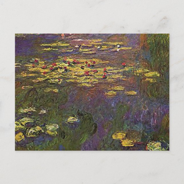 MONET Water Lilies 1920 Postkarte (Vorderseite)