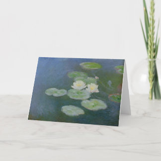 monet water-lilies-Abend-effect-1899 Blume Dankeskarte