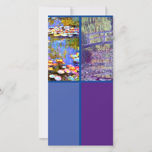 Monet, Water Lilies, Art Lesezeichen Card Karte (Vorderseite)