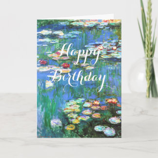 Monet Water Lilies Birthday Karte