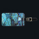 Monet - Water Lilies (blau) Gepäckanhänger<br><div class="desc">Water Lilies (blau),  berühmtes Gemälde des französischen Künstlers Claude Monet</div>