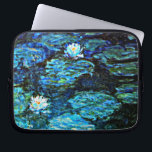 Monet - Water Lilies, blau, Laptopschutzhülle<br><div class="desc">Claude Monets berühmtes Gemälde,  Water Lilies,  Blue</div>