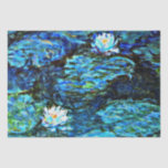 Monet - Water Lilies, blau, Seidenpapier<br><div class="desc">Claude Monet Malerei,  Water Lilies,  Blau</div>