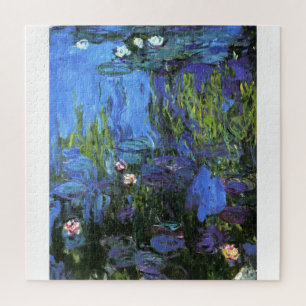 Monet - Water Lilies, Blue Indigo Puzzle