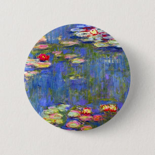 Monet Water Lilies Button