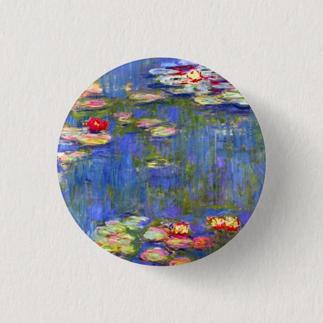 Monet Water Lilies Button (Vorderseite)