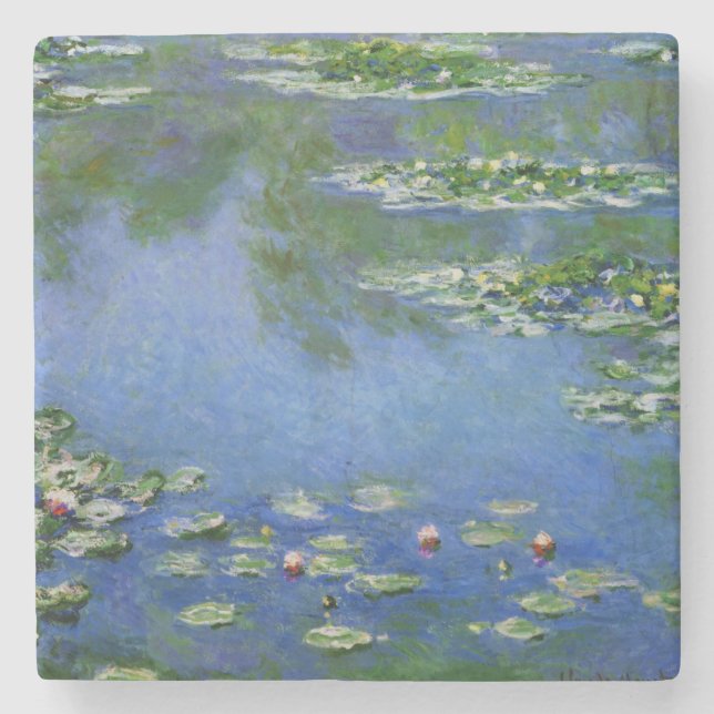 Monet Water Lilies Fine Art (1906) Steinuntersetzer (Vorderseite)
