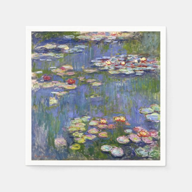 Monet Water Lilies Fine Art (1916) Serviette (Vorderseite)