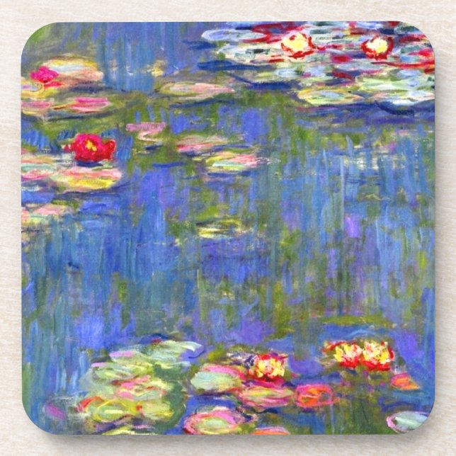 Monet Water Lilies  Getränkeuntersetzer (Vorderseite)
