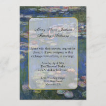 Monet Water Lilies Hochzeit Einladung