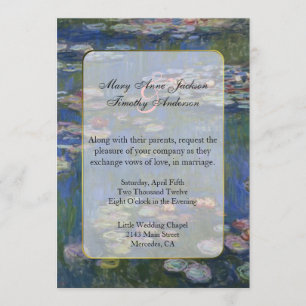 Monet Water Lilies Hochzeit Einladung