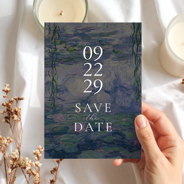 Monet Water Lilies Hochzeit retten das Datum Save The Date (Von Creator hochgeladen)