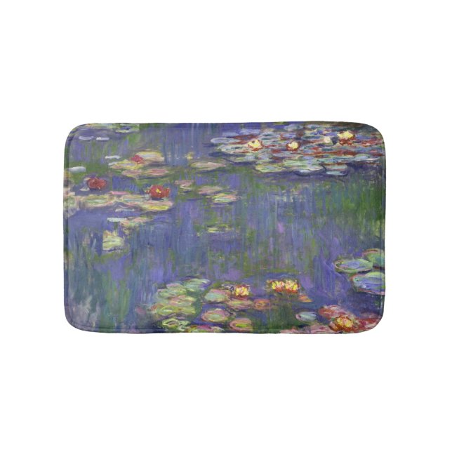 Monet Water Lilies Masterpiece Malerei Badematte (Vorderseite)