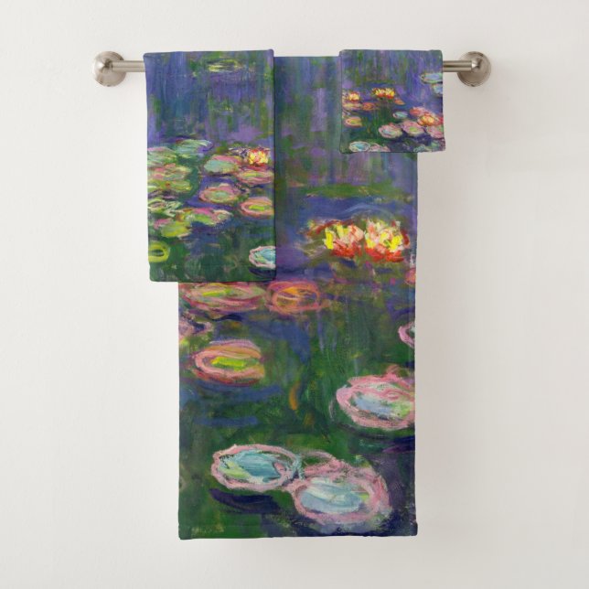 Monet Water Lilies Masterpiece Malerei Badhandtuch Set (Insitu)