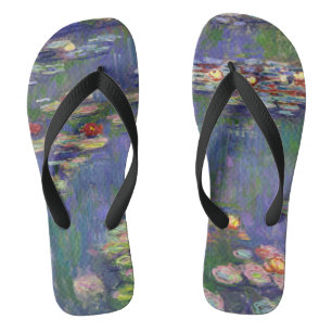 Monet Water Lilies Masterpiece Malerei Flip Flops