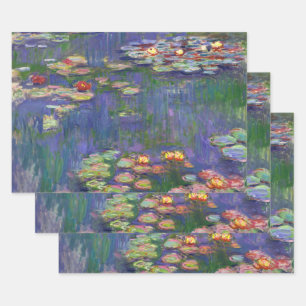 Monet Water Lilies Masterpiece Malerei Geschenkpapier Set