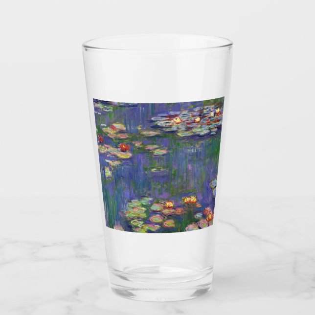 Monet Water Lilies Masterpiece Malerei Glas (Vorderseite)