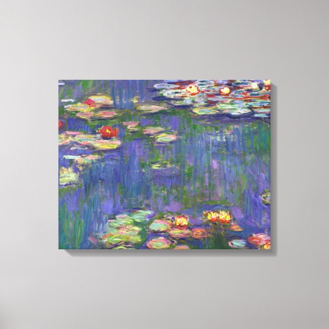 Monet Water Lilies Masterpiece Malerei Leinwanddruck (Vorderseite)