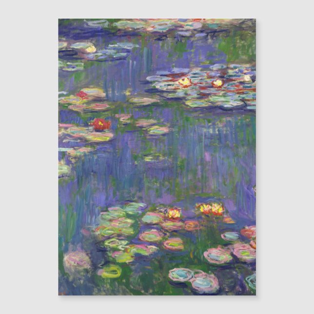 Monet Water Lilies Masterpiece Malerei Magnetkarte (Vorderseite)