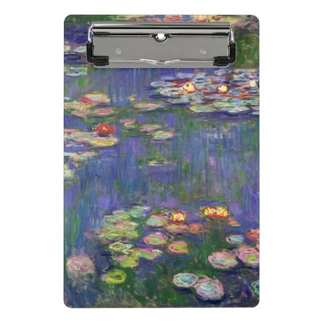 Monet Water Lilies Masterpiece Malerei Mini Klemmbrett (Vorderseite)