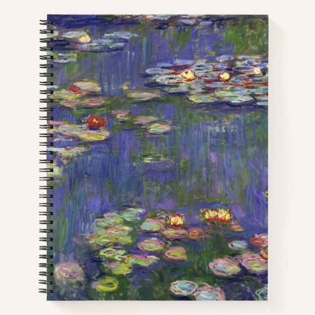 Monet Water Lilies Masterpiece Malerei Notizbuch (Vorderseite)