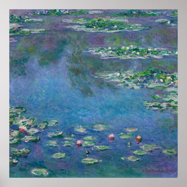 Monet Water Lilies Painting Poster (Vorne)