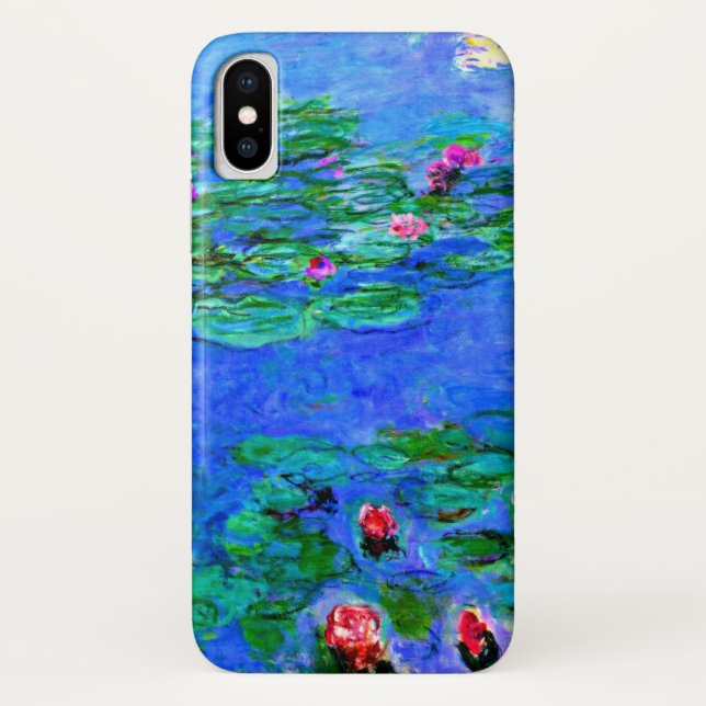 Monet - Water Lilies (rot) Case-Mate iPhone Hülle (Rückseite)