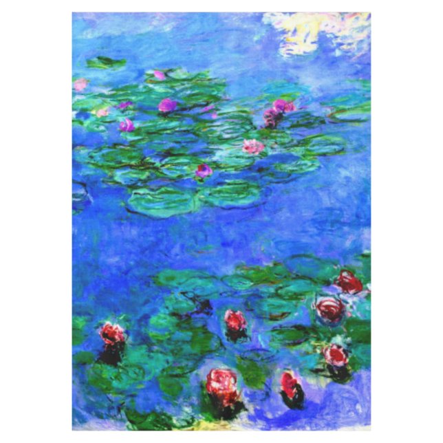 Monet - Water Lilies (rot) Tischdecke (Vorderseite)