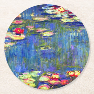 Monet Water Lilies  Runder Pappuntersetzer