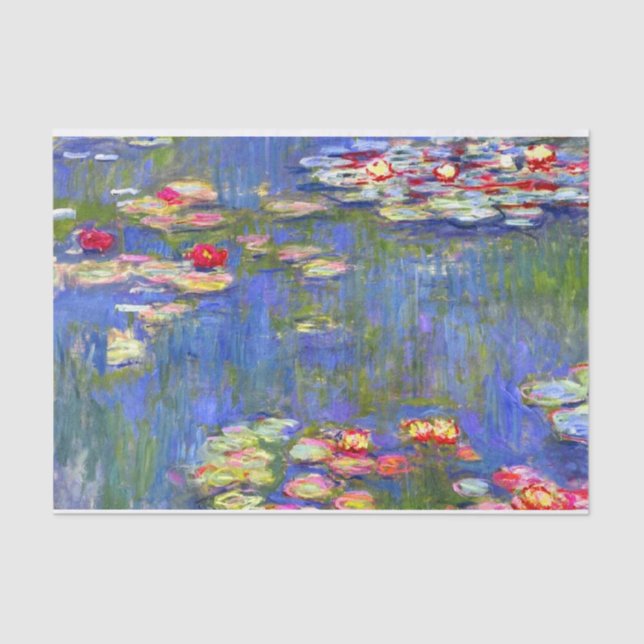 Monet Water Lilies  Seidenpapier (Vorderseite)