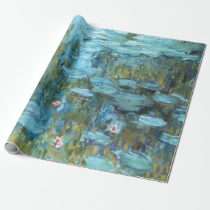 Monet - Water Lilies (türkis), 1915, Geschenkpapier