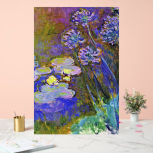 Monet - Water Lilies und Agapanthus Acrylschild