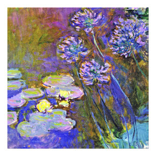 Monet - Water Lilies und Agapanthus Fotodruck