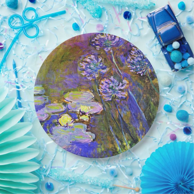 Monet - Water Lilies und Agapanthus Pappteller (Party)