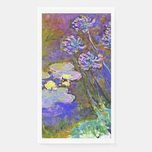 Monet - Water Lilies und Agapanthus Serviette (Vorderseite)