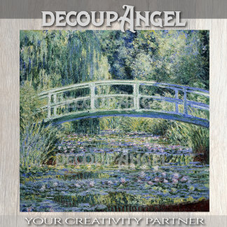 Monet- Water Lilies und japanische Bridge Decoupag Seidenpapier