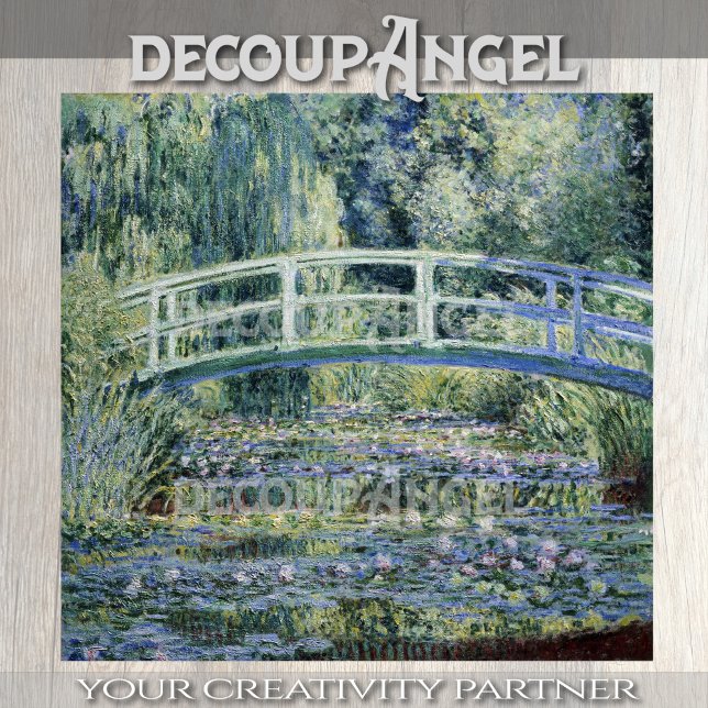 Monet- Water Lilies und japanische Bridge Decoupag Seidenpapier (Von Creator hochgeladen)